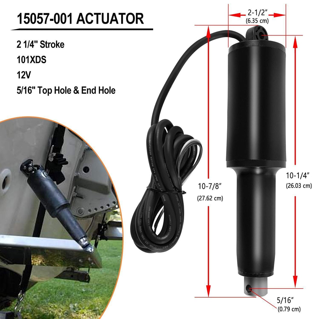 15057-001 Short Extreme Duty Actuator 2-1/4" Stroke 12V 101XDS Actuator Trim Tab
