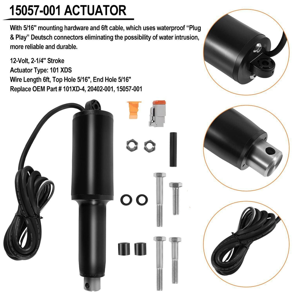 15057-001 Short Extreme Duty Actuator 2-1/4" Stroke 12V 101XDS Actuator Trim Tab