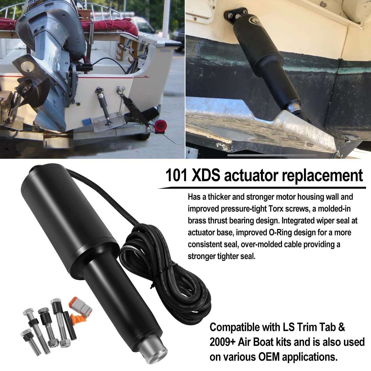 15057-001 Short Extreme Duty Actuator 2-1/4" Stroke 12V 101XDS Actuator Trim Tab