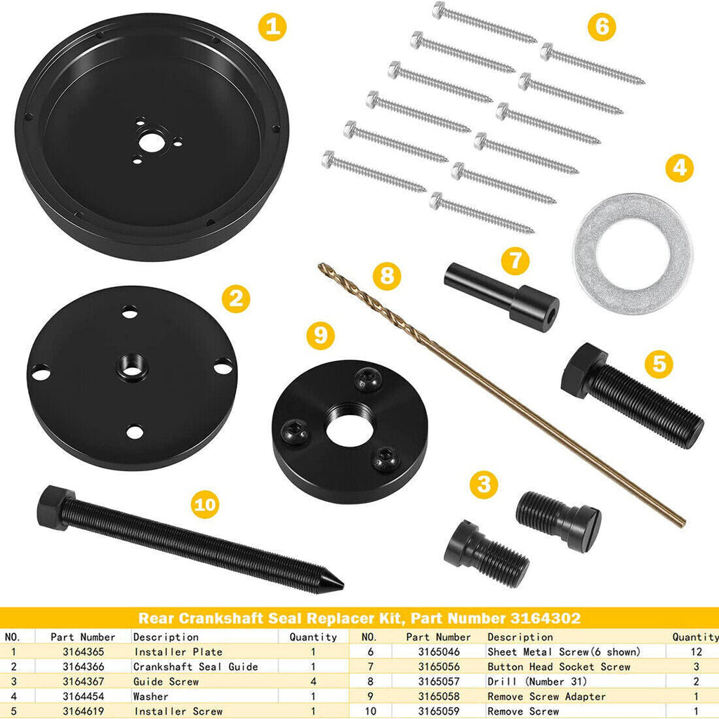 For Cummins L10 L10G M11 ISM Rear Crankshaft Oil Seal Remove Install Tool ST-221