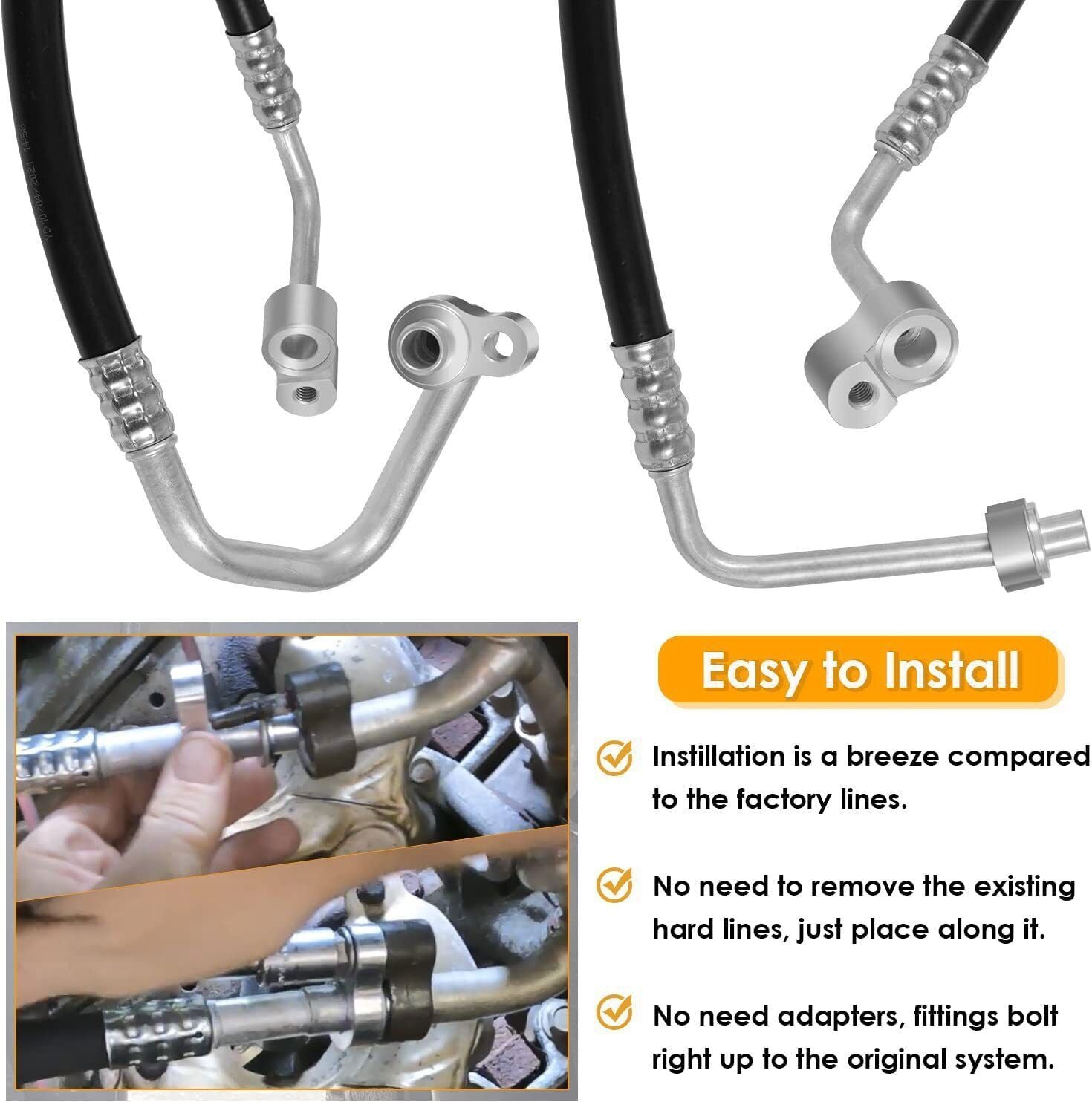 Rear A/C Line Kit for 2000-2006 Suburban,Yukon XL Rear Auxiliary AC Hose Set