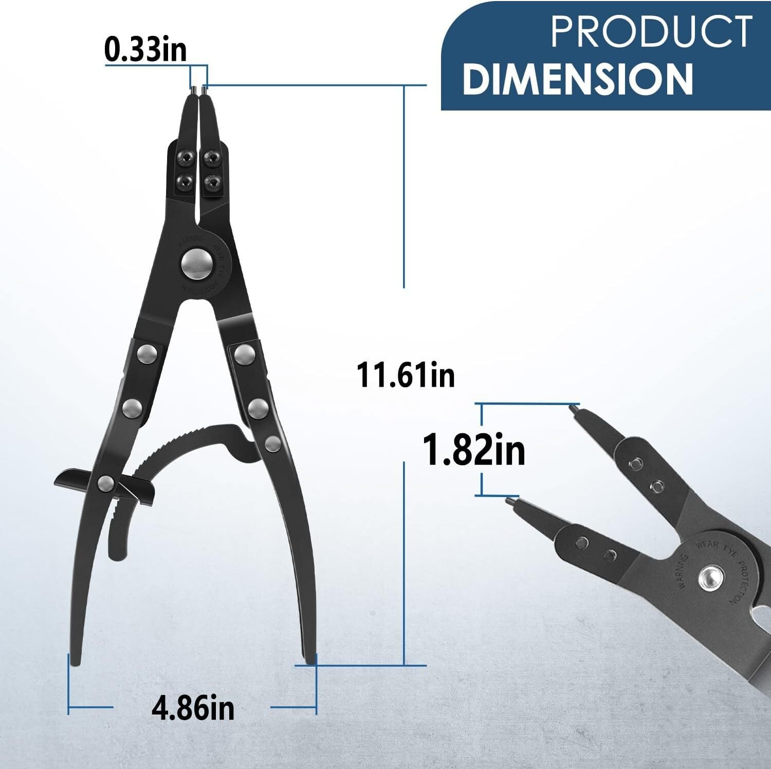 38700 Spindle Snap Ring Pliers 12in for Ford Super Duty Pickups 2007 and Newer