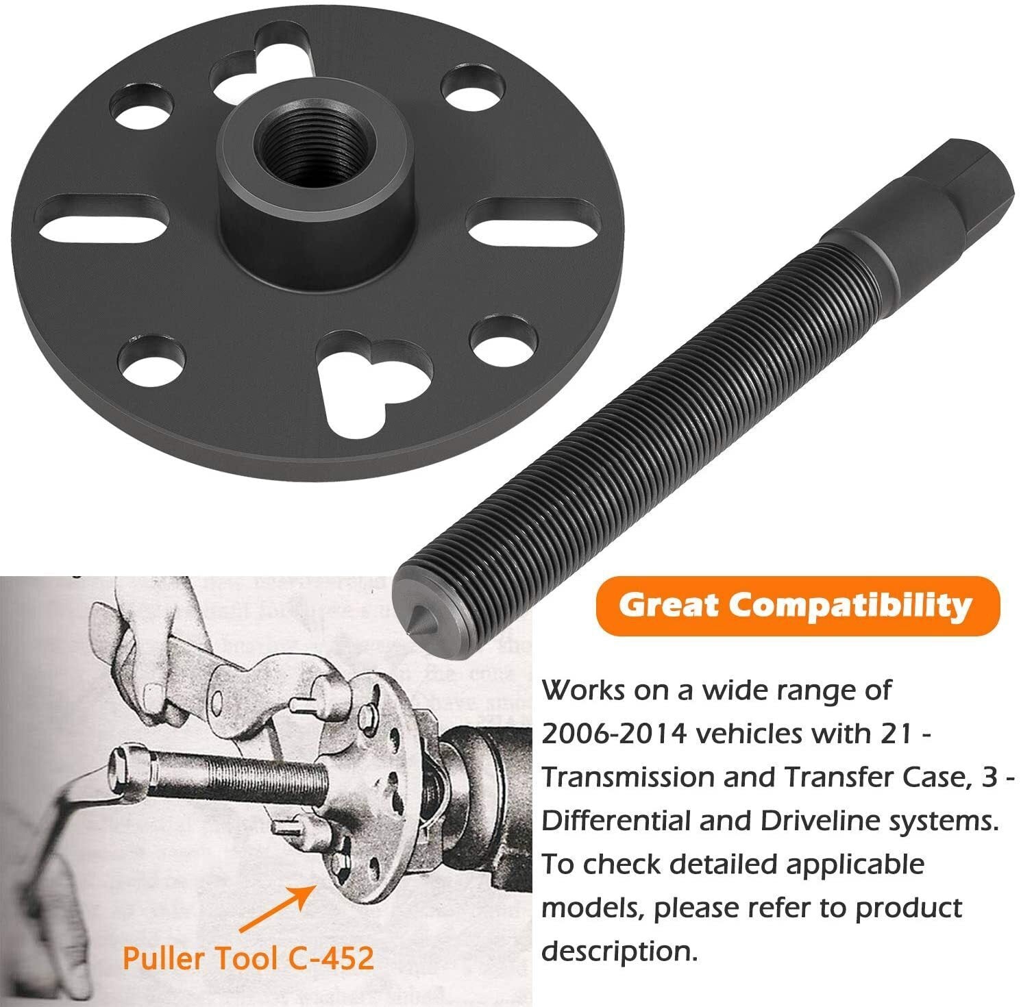 Companion Flange Puller Hub/Yoke Removal Specialty Tool for Miller C-452 SP-575