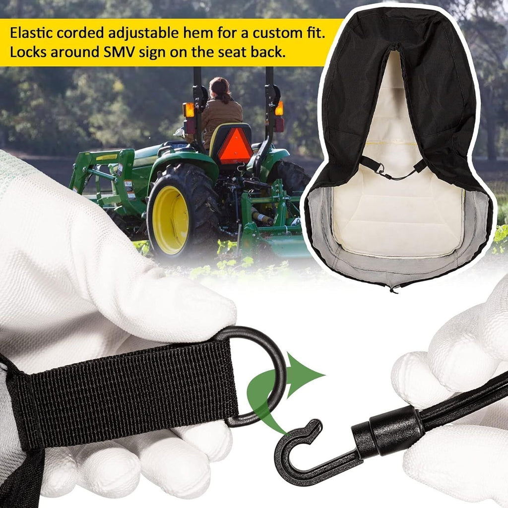 LP95233 Large Seat Cover Cushioned Seat Back Up to 18'' High for John Deere