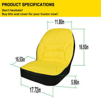 LP95233 Large Seat Cover Cushioned Seat Back Up to 18'' High for John Deere