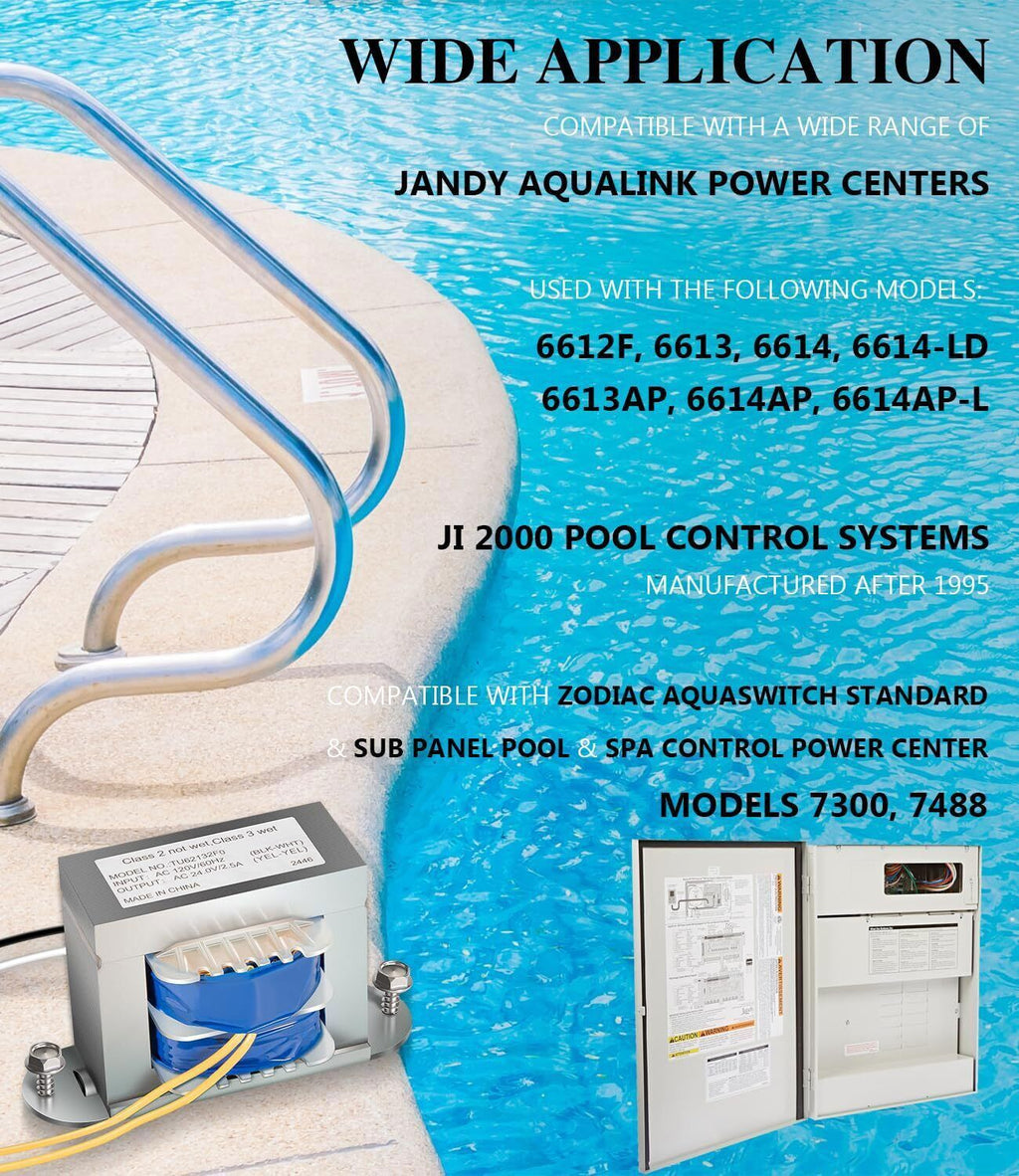 For Jandy Zodiac AquaLink & AquaSwitch Control Power Center Transformer R0466400