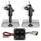 Marine 9"X12" Standard Mount Trim Tab Kit 12V W/ Double Rocker Switch 15101-104