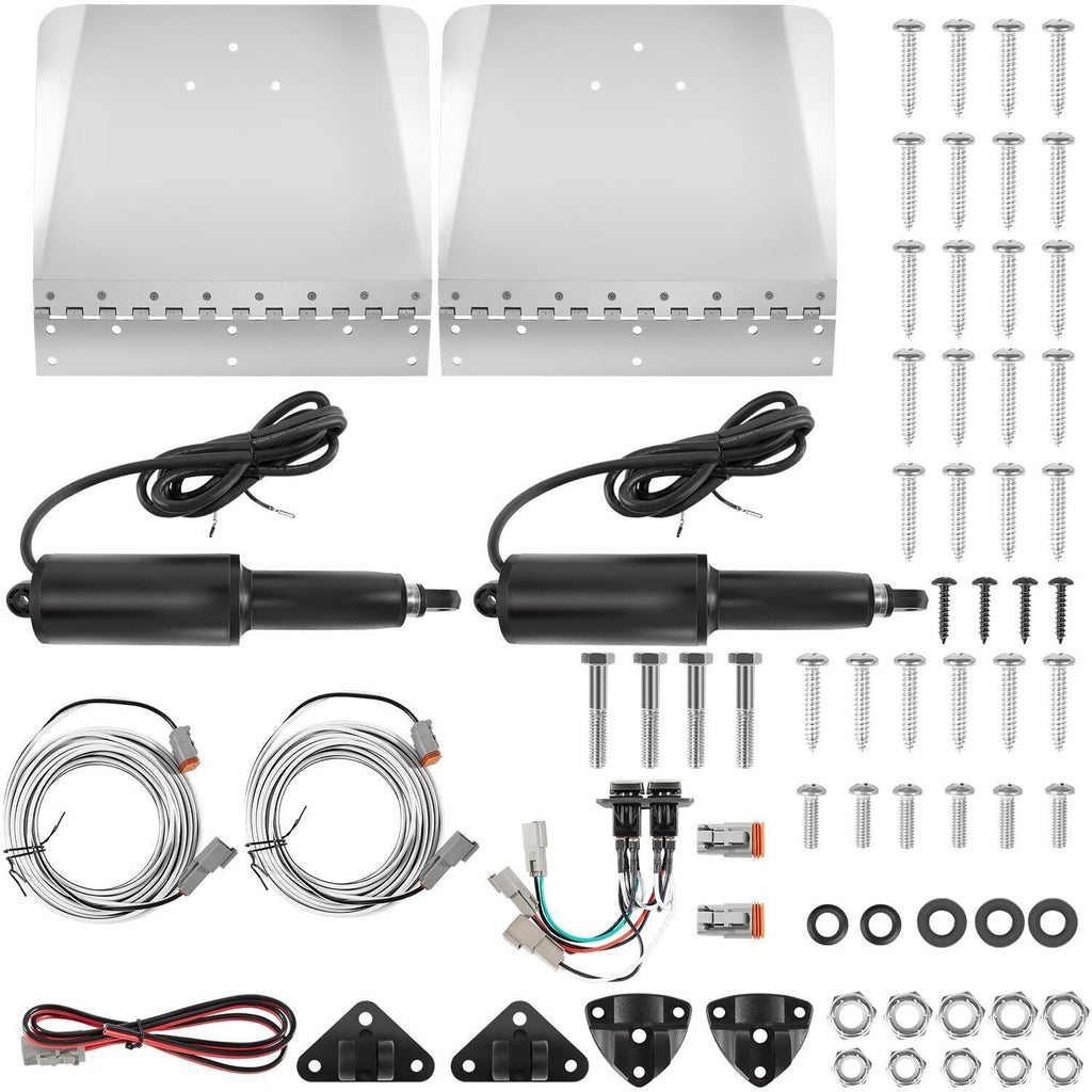 Marine 9"X12" Standard Mount Trim Tab Kit 12V W/ Double Rocker Switch 15101-104