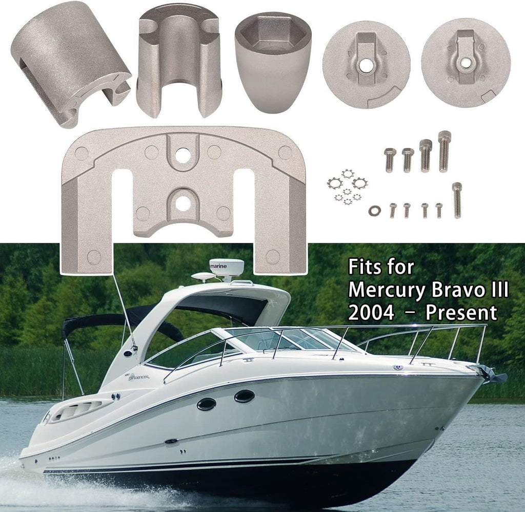 For Mercruiser Bravo 3 Aluminum Anode Kit 2004 -present w/ hardware 888761Q04