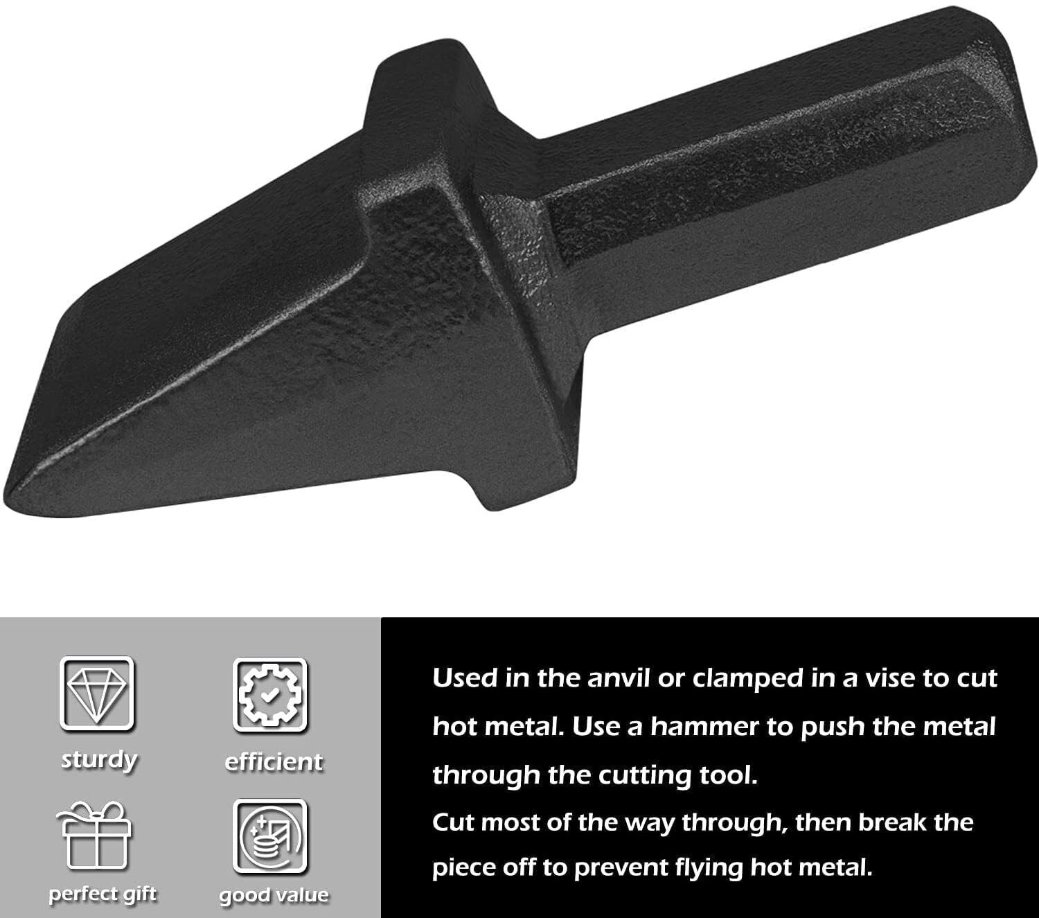 Blacksmith Hot Cut Anvil Vise Forge Hardie Shank Cutter Tool Hardy Hole 3/4 Inch