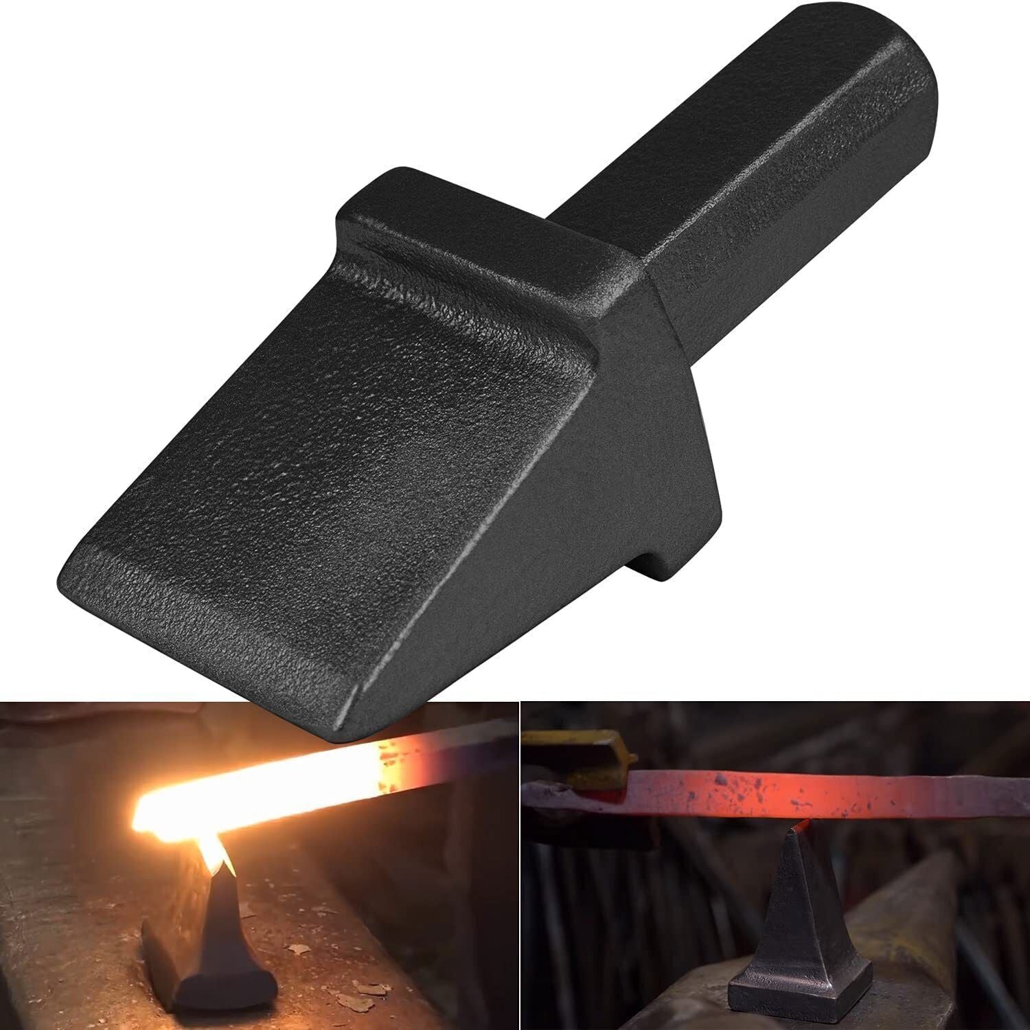 Blacksmith Hot Cut Anvil Vise Forge Hardie Shank Cutter Tool Hardy Hole 3/4 Inch