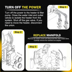 77707-0016 Manifold Replacement Kit Pool and Spa Heater