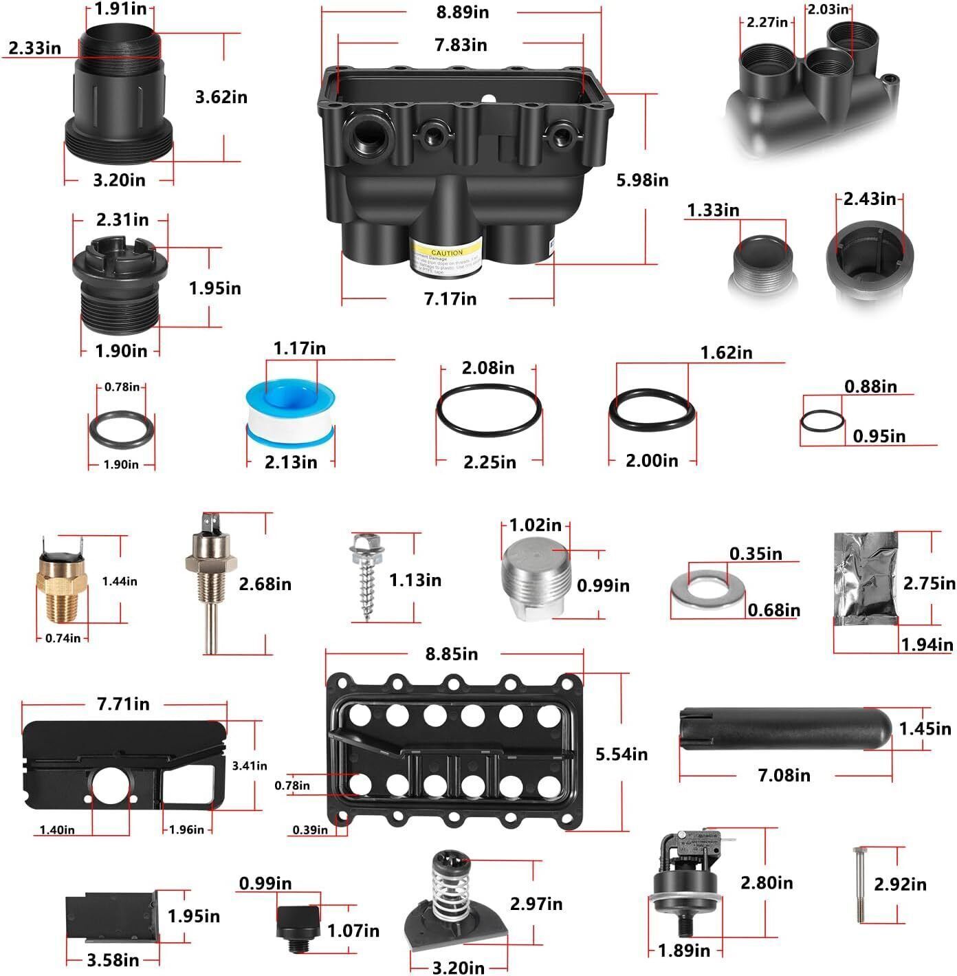 77707-0016 Manifold Replacement Kit Pool and Spa Heater