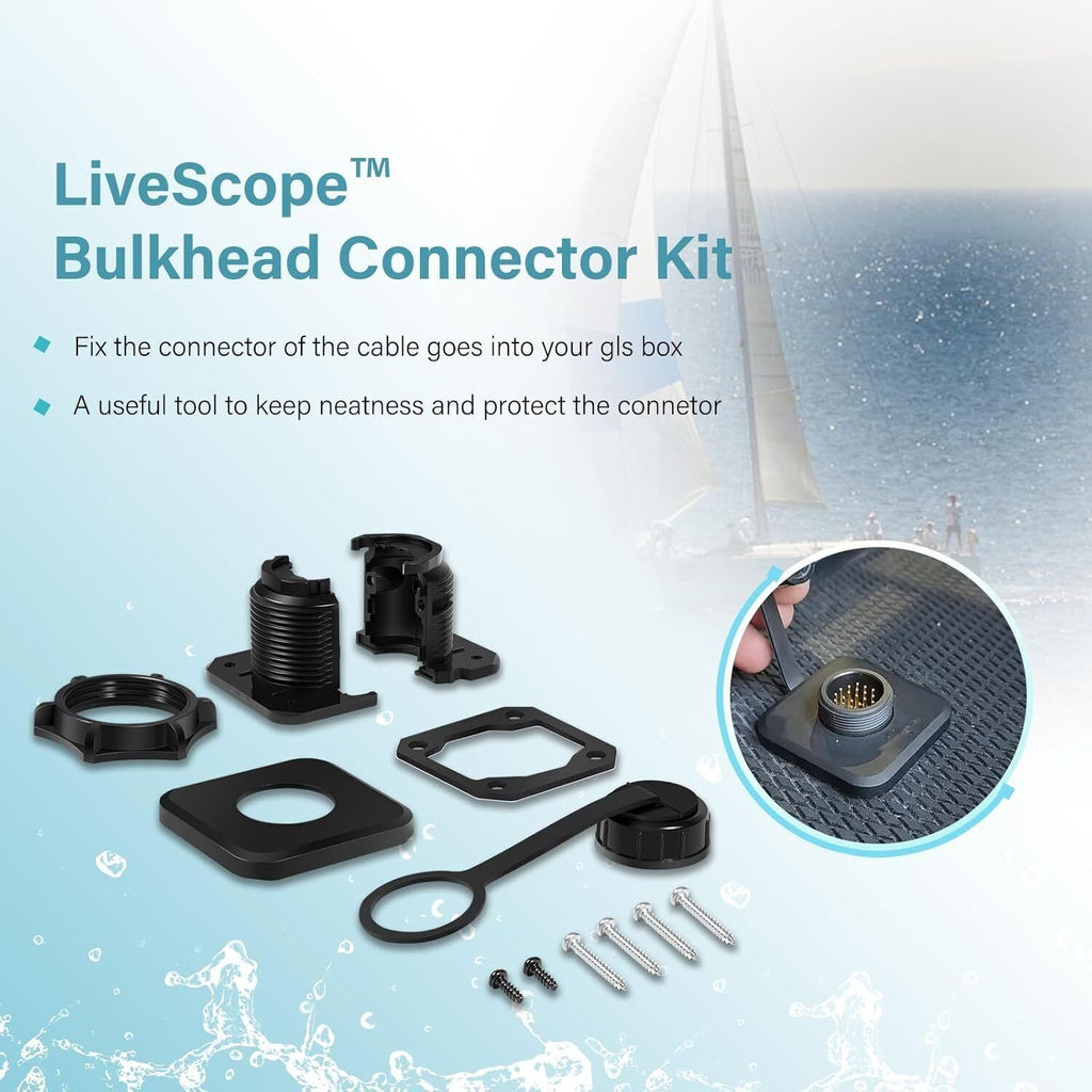 For Garmin LiveScope Bulkhead Connector Kit 010-13350-00 for LVS34 / XR LVS62