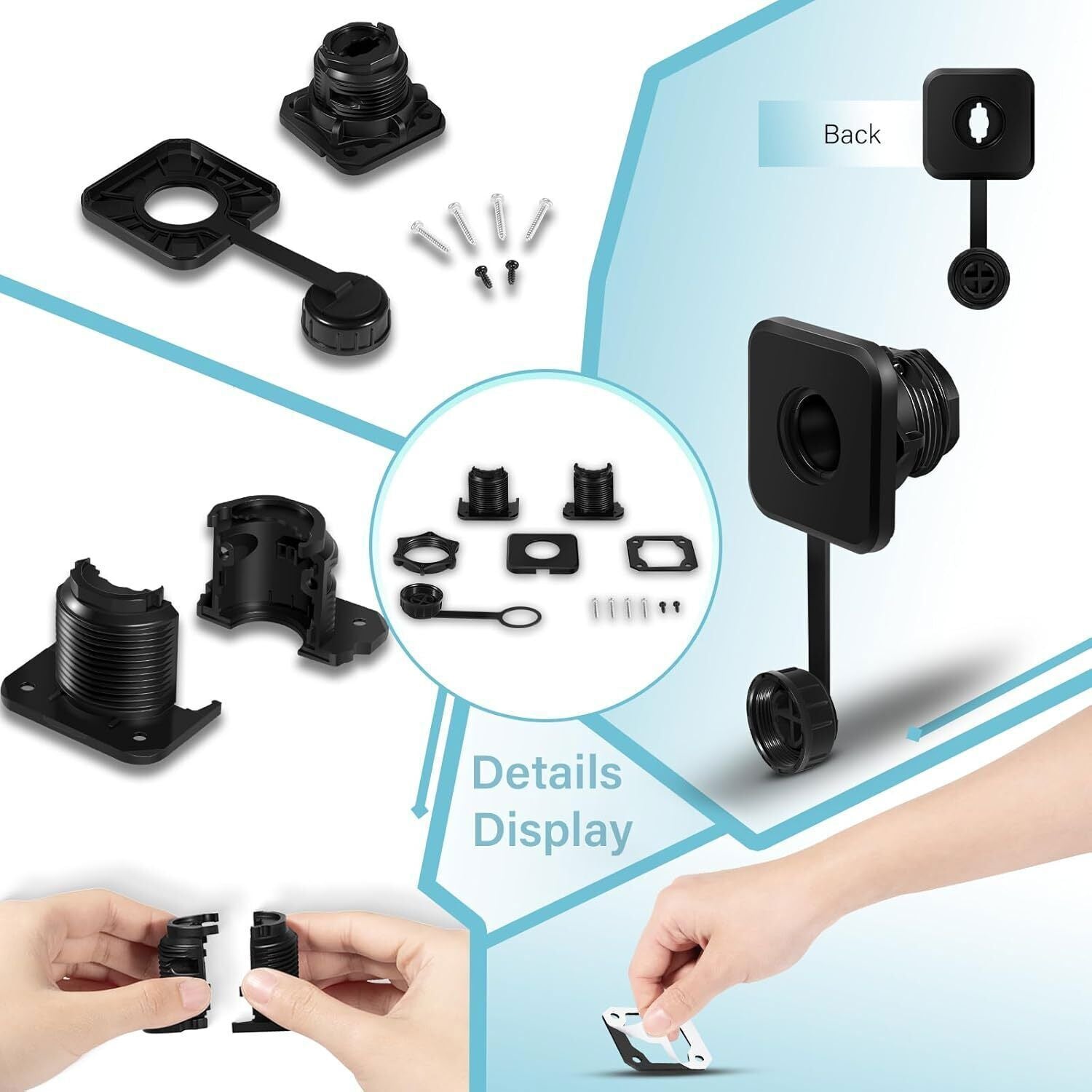 For Garmin LiveScope Bulkhead Connector Kit 010-13350-00 for LVS34 / XR LVS62