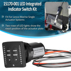 15170-001 LED Integrated Indicator Tactile Trim Tab Switch Kit for Lenco Marine