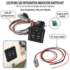 15170-001 LED Integrated Indicator Tactile Trim Tab Switch Kit for Lenco Marine