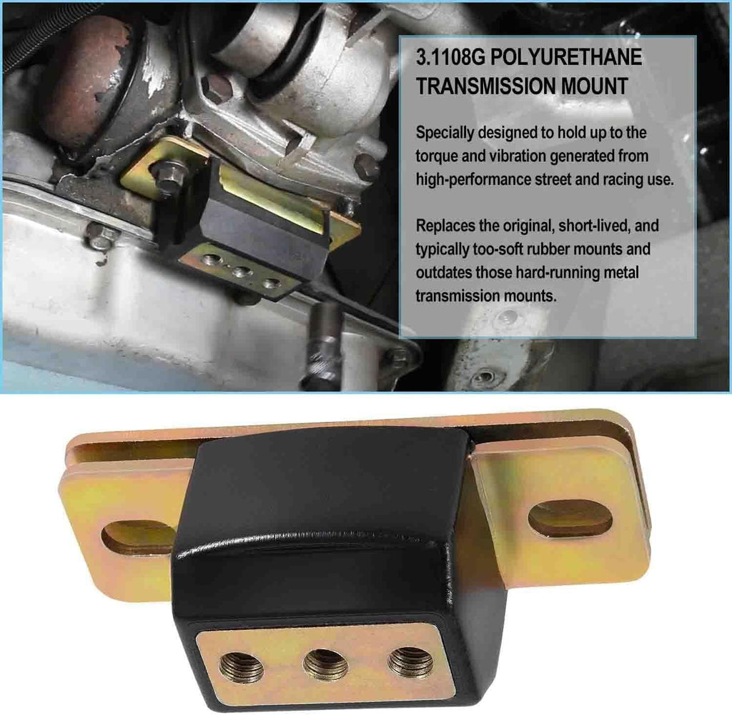 3.1158G Transmission Mount for GM Short Polyurethane Bushings