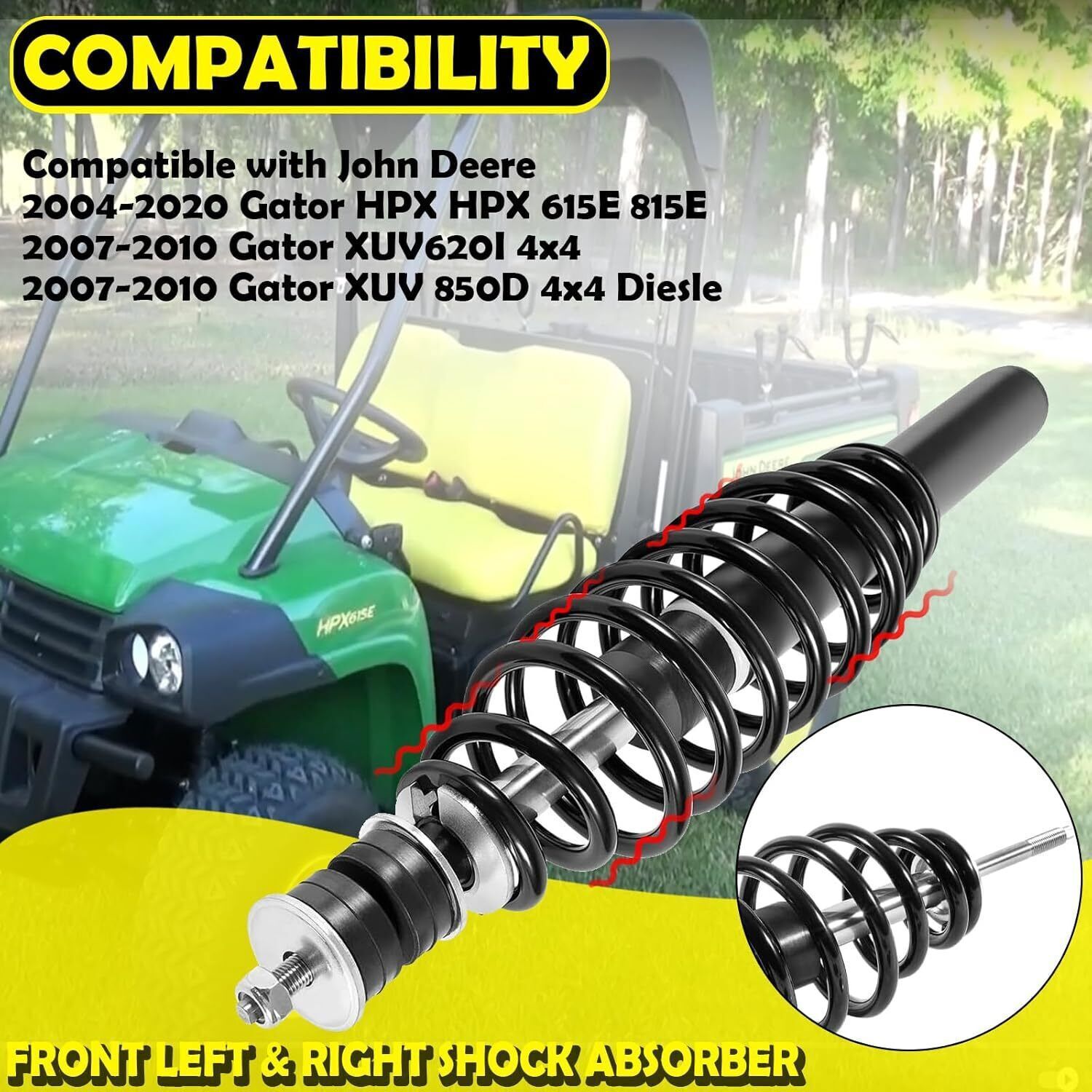 AM137957 Front Left Right Shock Absorber for John Deere Gator XUV620I XUV850D