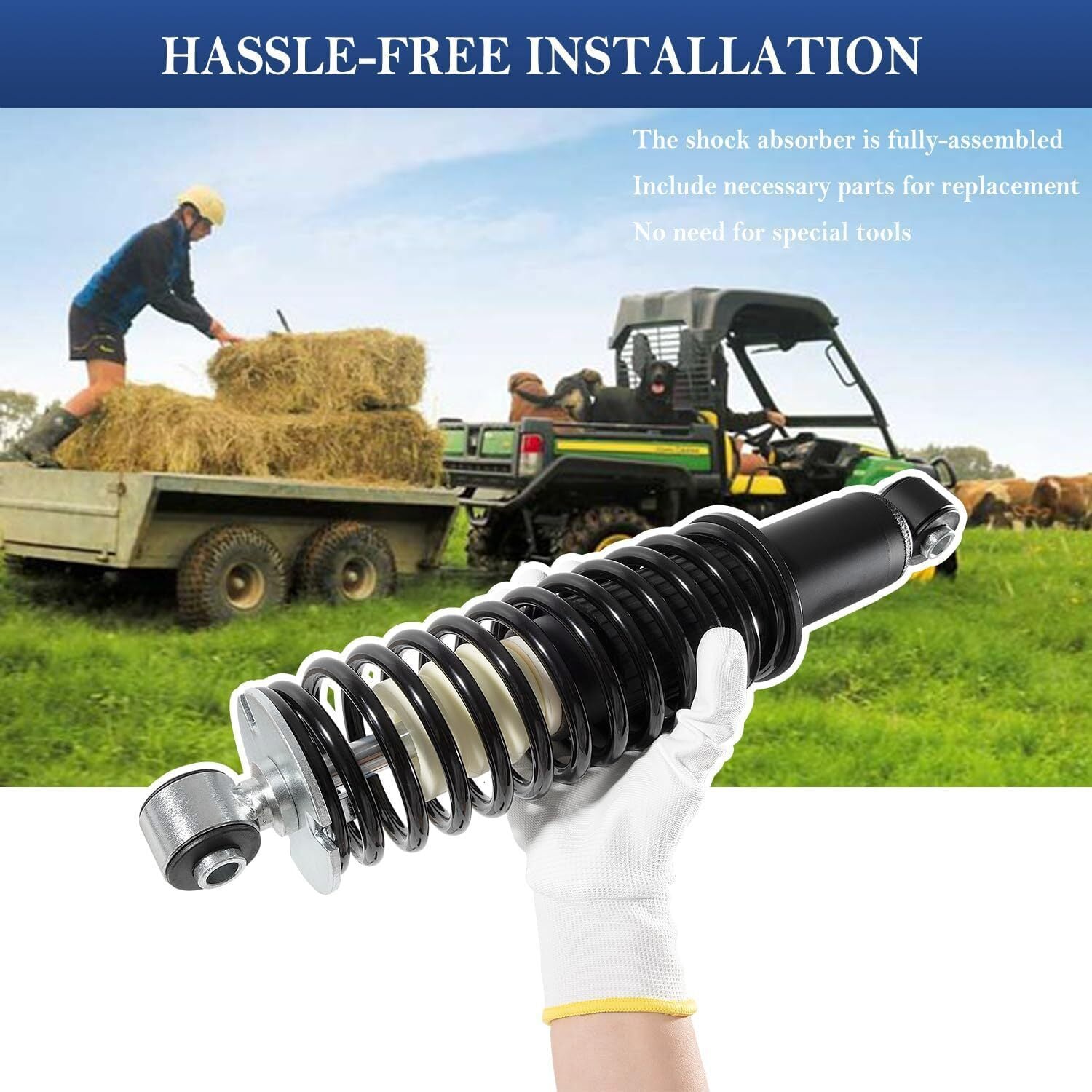 AM135375 Rear Left & Right Coil-over Spring Shocks Absorber For John Deere HPX