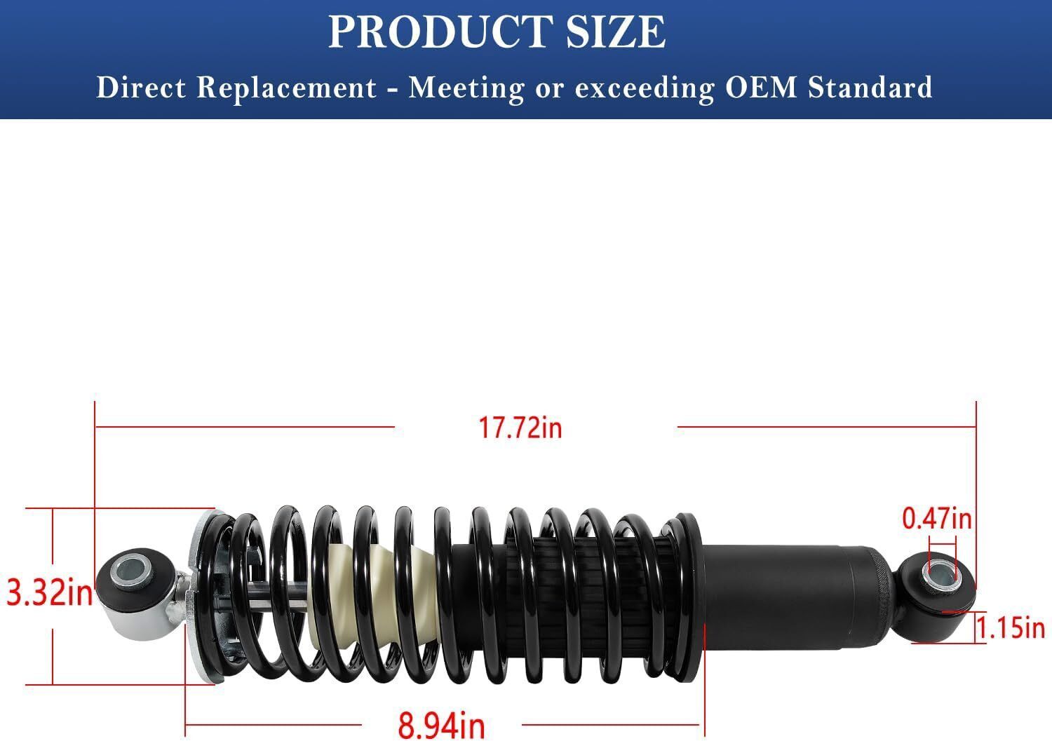 AM135375 Rear Left & Right Coil-over Spring Shocks Absorber For John Deere HPX