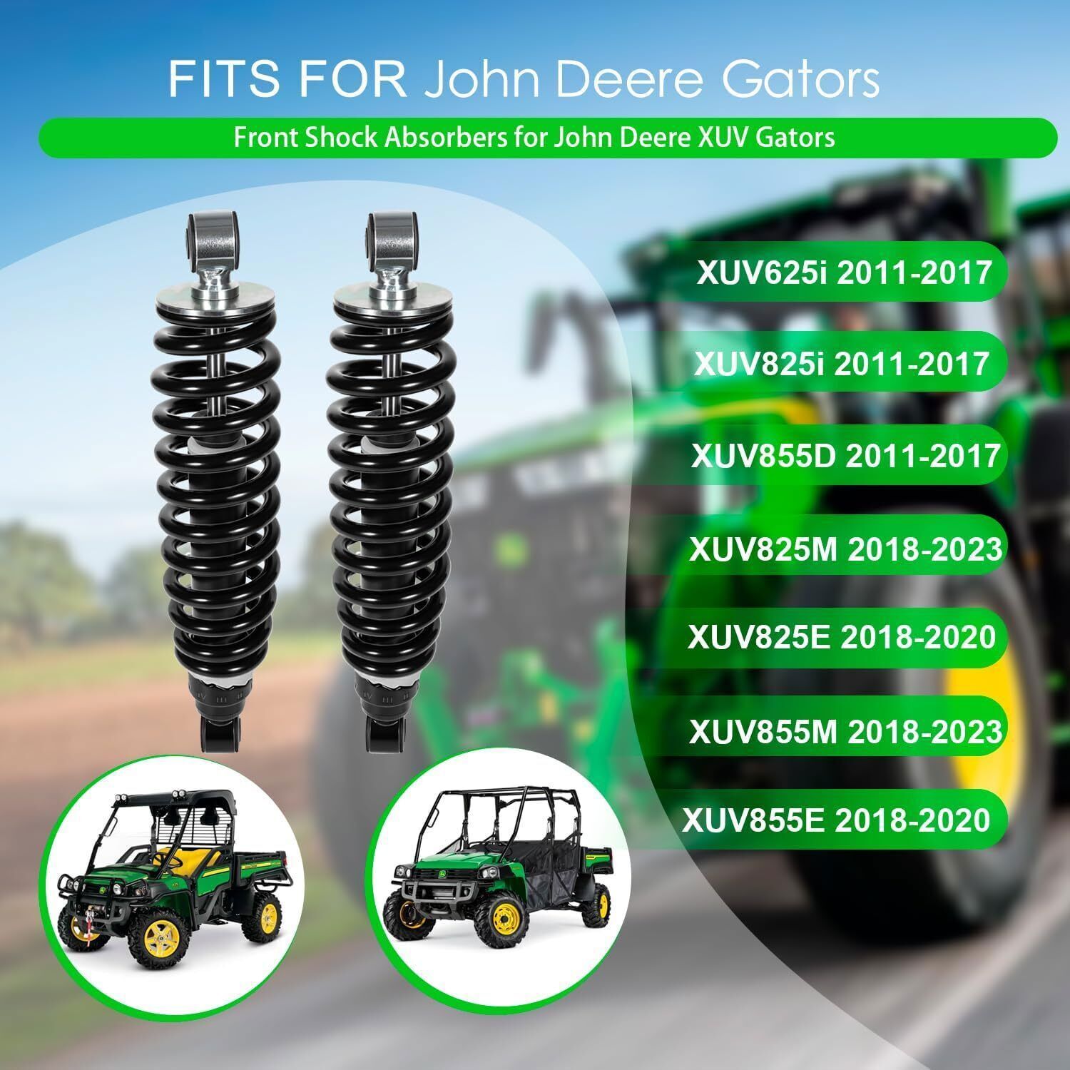 2pcs AM142426 Front Coil-over Shock Absorbers Replace For John Deere XUV Gator