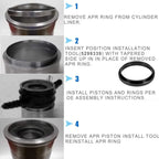 7040 Piston Ring Compressor Tool + Anti-Polishing Ring For Cummins ISX 15/QSX 15