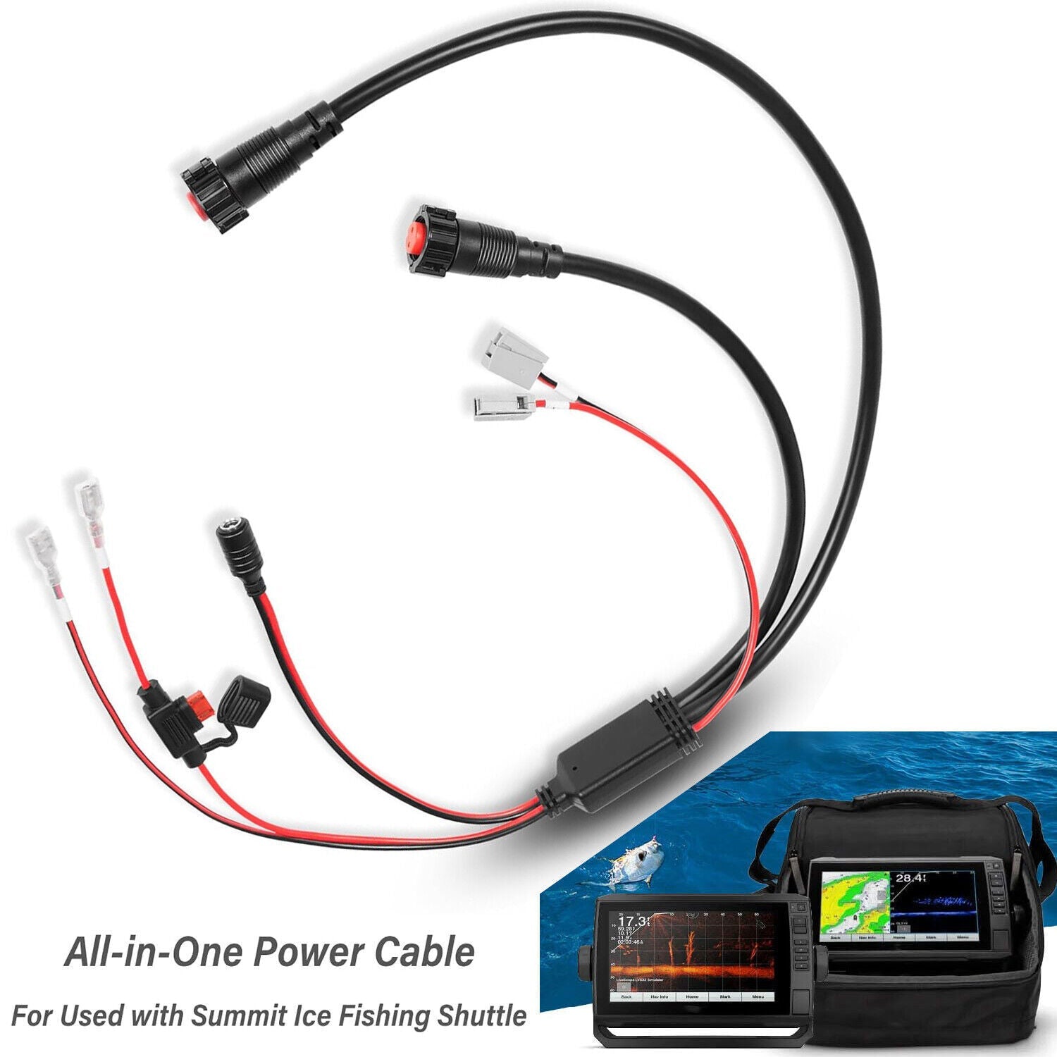010-12676-40 All-in-One Power Cable Fit Garmin Panoptix LiveScope Transducer