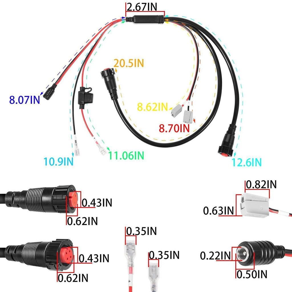 010-12676-40 All-in-One Power Cable Fit Garmin Panoptix LiveScope Transducer