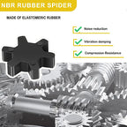 1/2" to 3/4" L075 Flexible 3-Piece L-Jaw Coupling Set for Log Splitter Hybrid