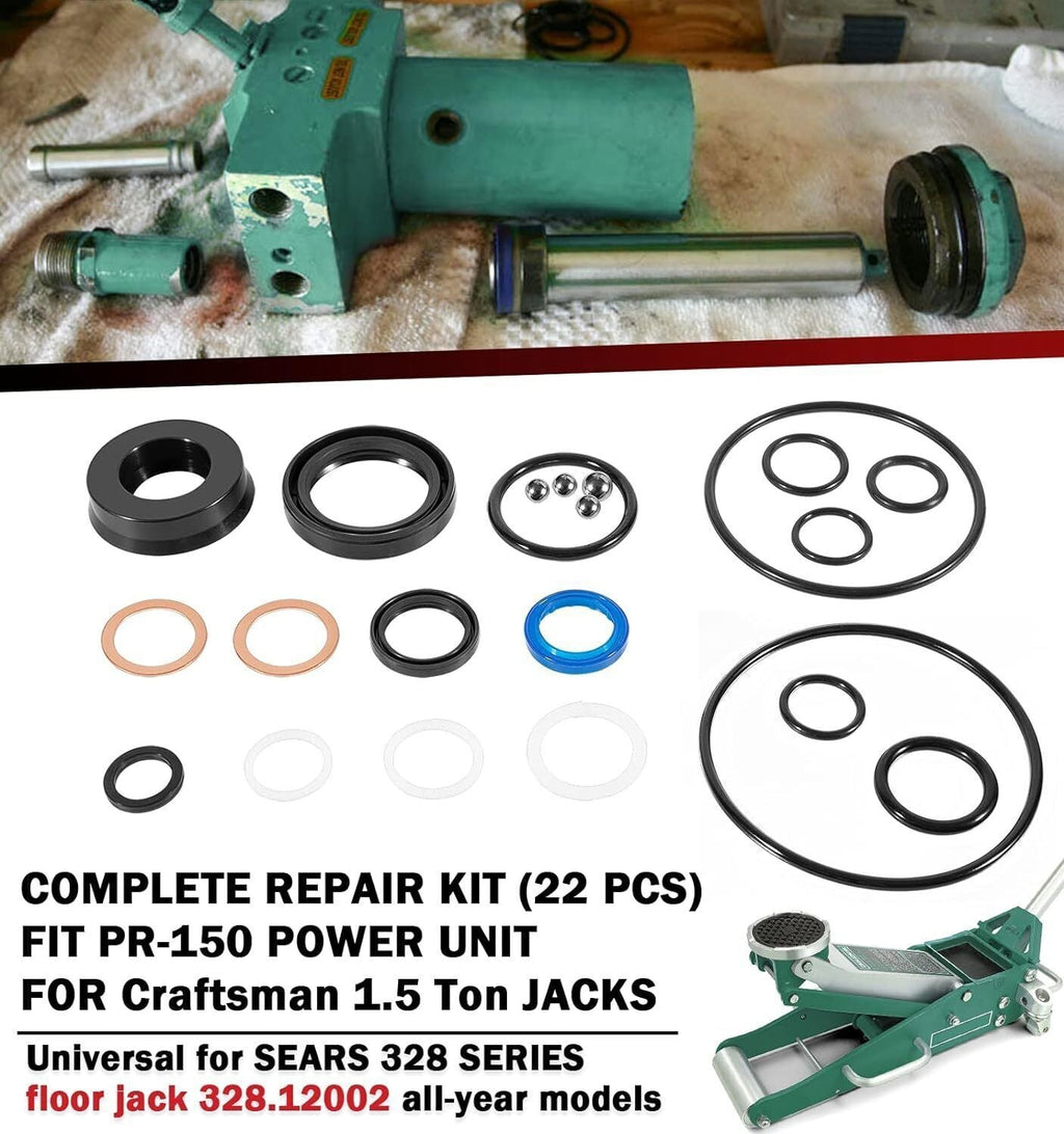 22Pcs Floor Jack Seal Kit for Sears Craftsman 1.5 Ton Part 328.12001 328.12002