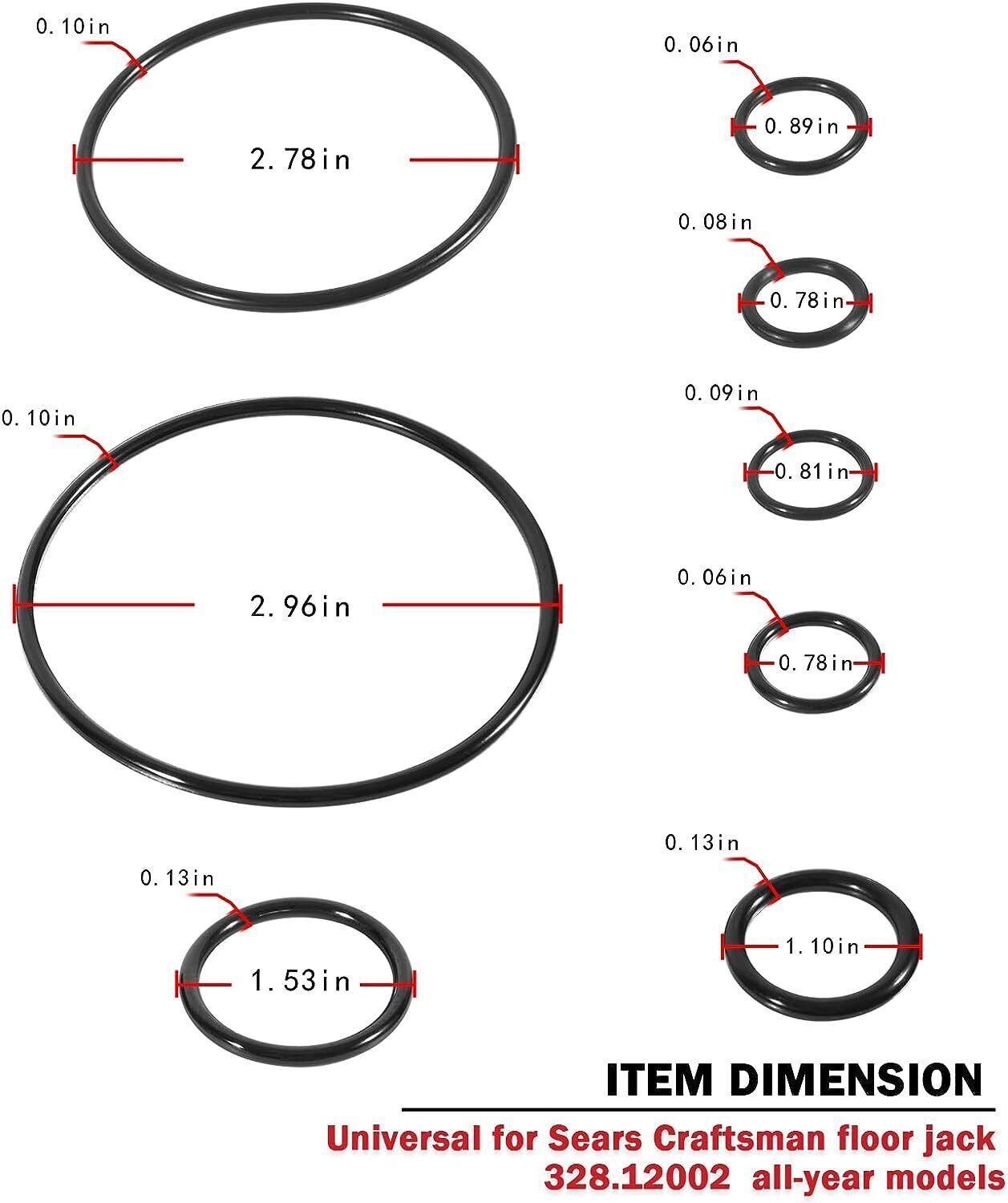 22Pcs Floor Jack Seal Kit for Sears Craftsman 1.5 Ton Part 328.12001 328.12002