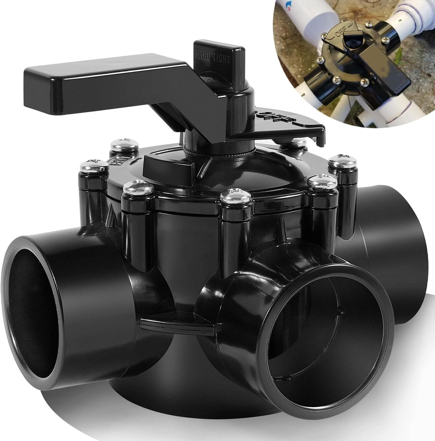 For 4715 Jandy NeverLube Diverter Valve Positive Seal 3-Port 1-1/2" to 2" Pipe