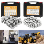 128 PCS JIC and ORFS Hydraulic Cap and Plug Hose Tube and Pipe Cap and Plug Kit