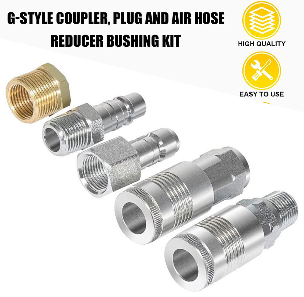 for Milton S-224 1/2" Male Female NPT G-Style Coupler Plug Kit Air Tool Fittings