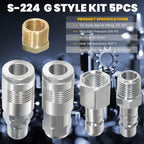 for Milton S-224 1/2" Male Female NPT G-Style Coupler Plug Kit Air Tool Fittings
