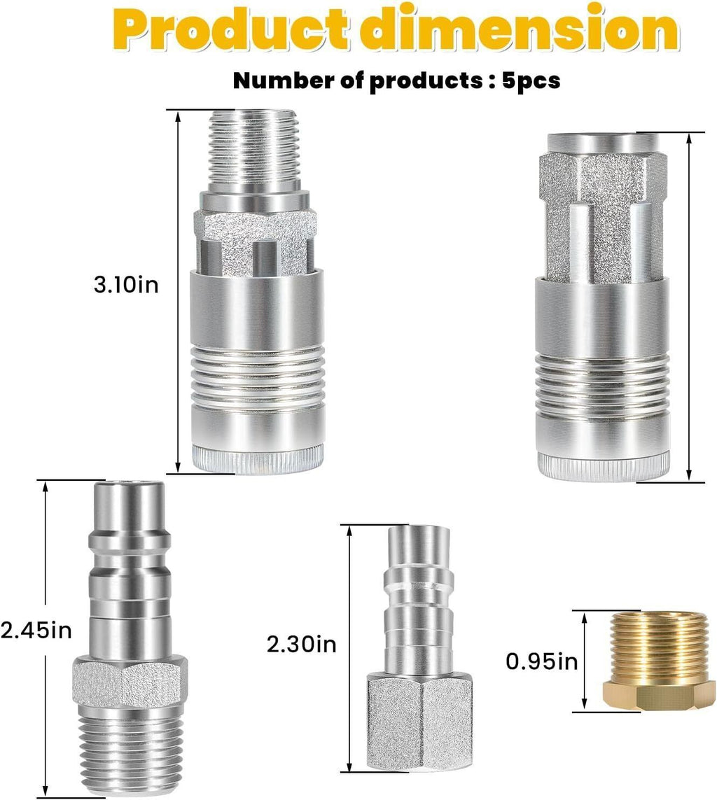 for Milton S-224 1/2" Male Female NPT G-Style Coupler Plug Kit Air Tool Fittings