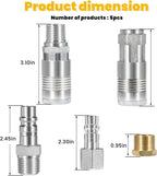 for Milton S-224 1/2" Male Female NPT G-Style Coupler Plug Kit Air Tool Fittings