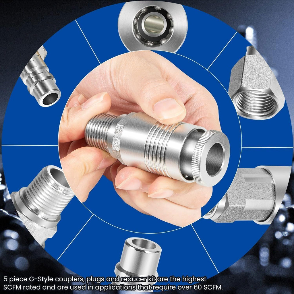 for Milton S-224 1/2" Male Female NPT G-Style Coupler Plug Kit Air Tool Fittings