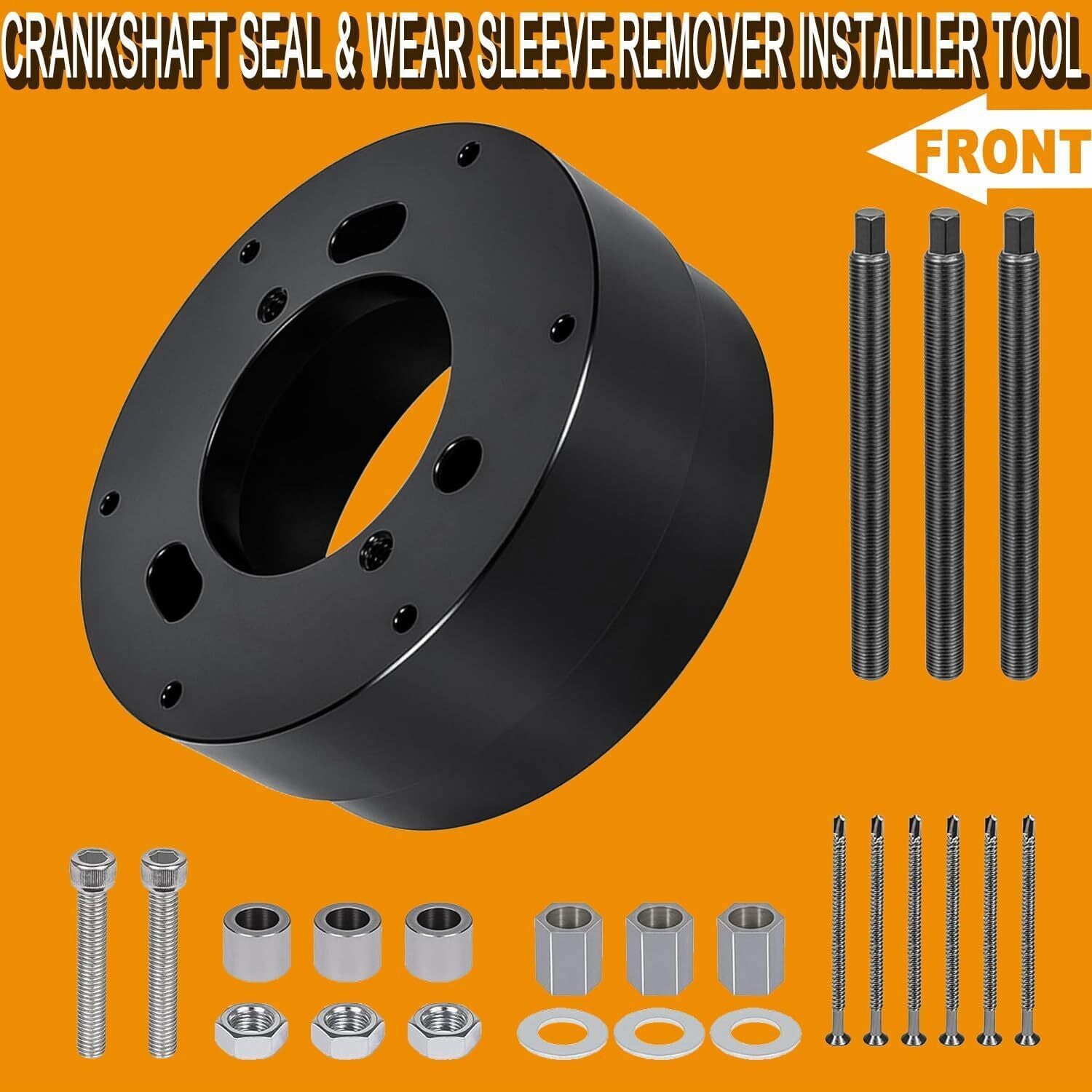 For Cummins ISX QSX ISX15 Front Crankshaft Seal Remover & Installer Tool Set