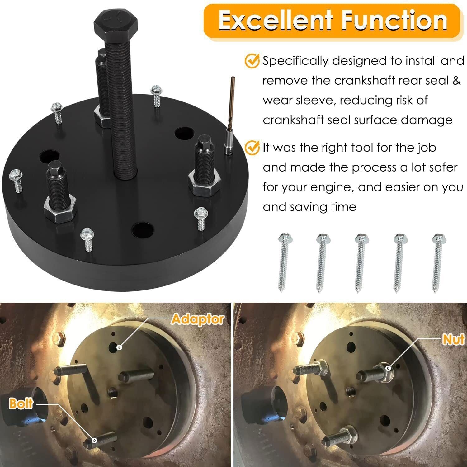 For Cummins ISX QSX ISX15 Front Rear Crankshaft Seal Remover Installer Tools Kit