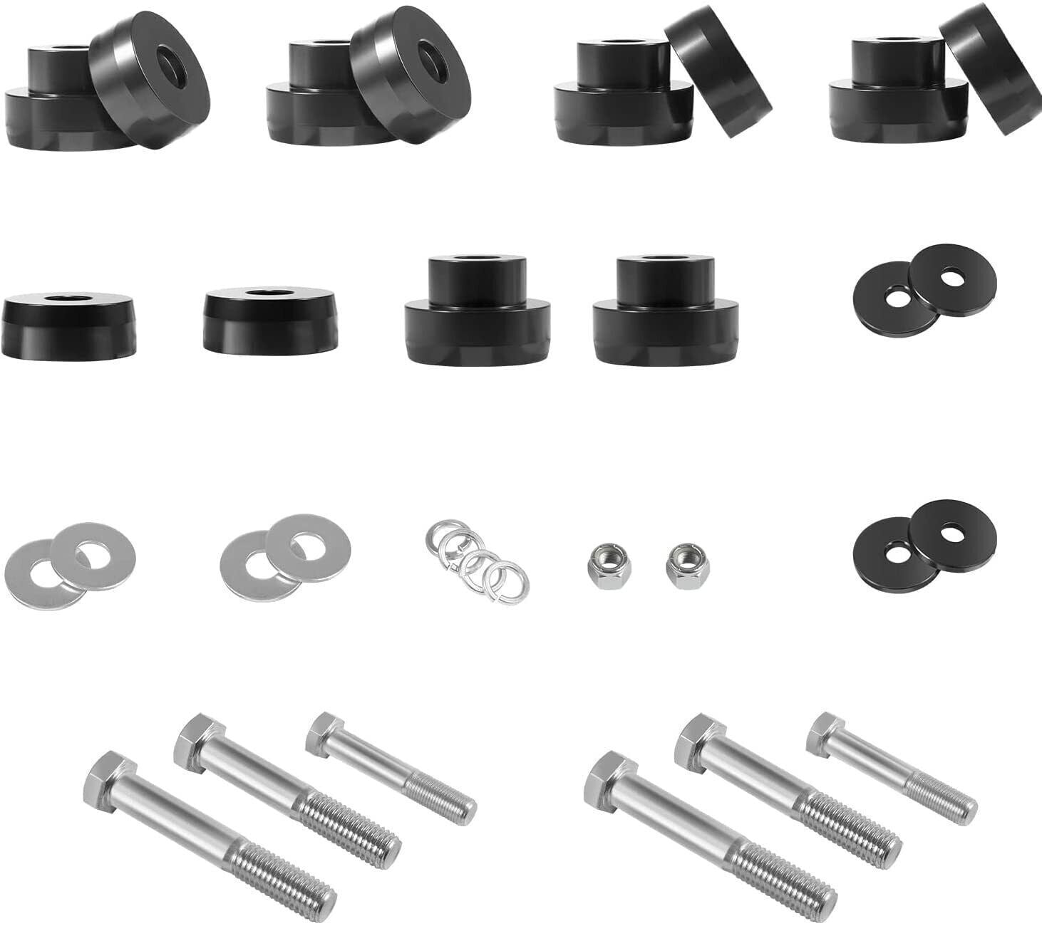 134-10005 Billet Aluminum Body Mount Bushings for 1968-1981 Camaro Nova Chevy II