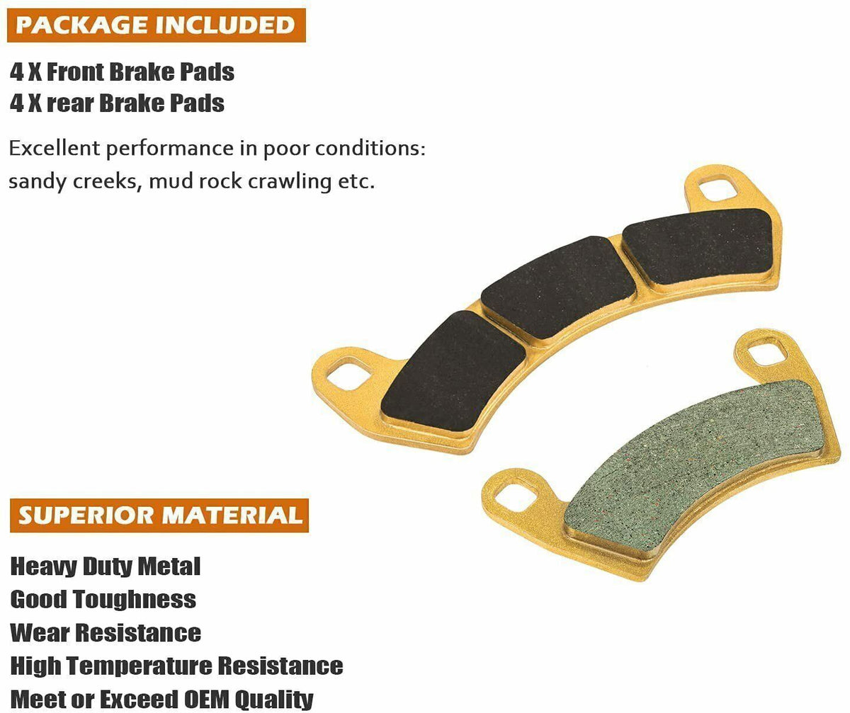 2016-2021 Polaris RZR XP Turbo Front and Rear Brake Pads