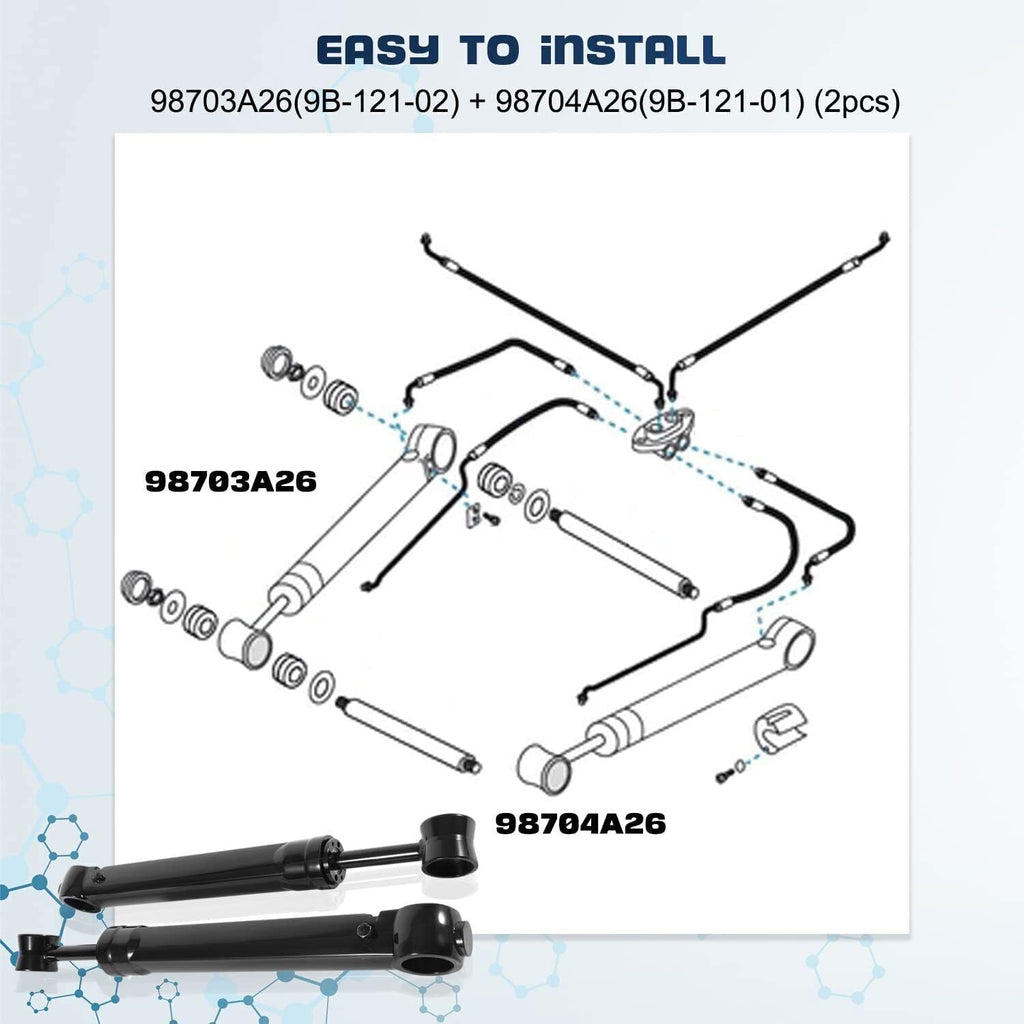 Trim Tilt Cylinder Set For Mercruiser Bravo All Models Port & Starboard Side