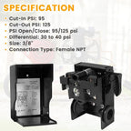 23474661-C Pressure Switch 95-125 Psi Air Compressor Part for INGERSOLL RAND