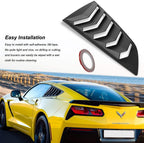 2PC Side Window Louver Cover Sun Shade Scoop Hood Vent For 2014-2019 C7 Corvette