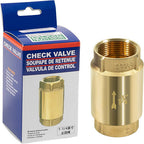 In-Line Check Valve 1 1/4" Brass Female Pipe Thread fits for Most Pumps