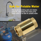 In-Line Check Valve 1 1/4" Brass Female Pipe Thread fits for Most Pumps