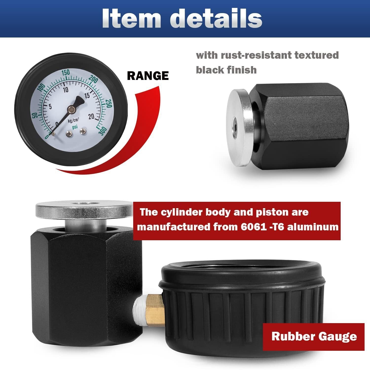 66835 Mini Valve Spring Tester Universal Range 0- 300 PSI/5LB Valve Spring