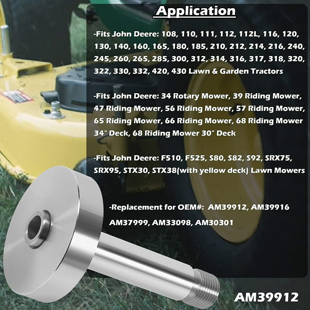 Deck Blade Spindle Shaft For John Deere Mower Blade Spindle Replacement #AM39912